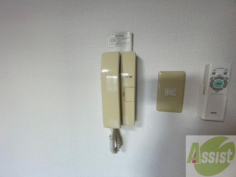 セキュリティ　インターホンで来客確認ができます。安心ですね。