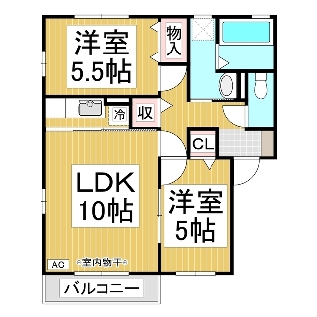 J-Room妃 B棟の間取り写真