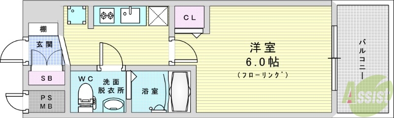エグゼ大阪NORTHゲートの間取り写真