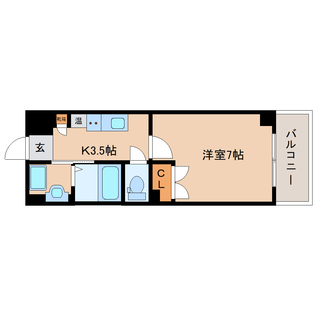 ＪＲ関西本線 奈良駅 徒歩3分 8階建 築21年の間取り写真