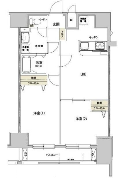 ＪＲ山手線 日暮里駅 徒歩10分 10階建 築16年の間取り写真