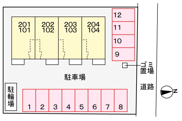 駐車場　配置図