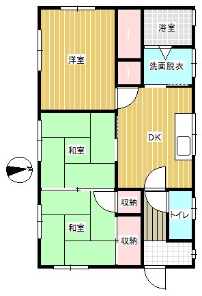 野口貸家の間取り写真