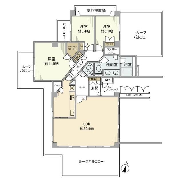 パークハウス・ジオ六番町の間取り写真