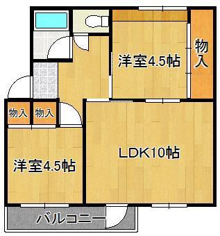 牧山アパートの間取り写真