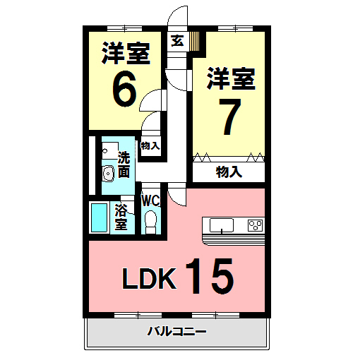 ハートフルマンションNo1の間取り