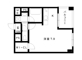 神戸市東灘区本庄町のマンションの間取り