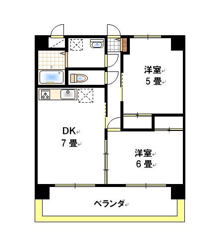 ビグレイスマンションの間取り写真