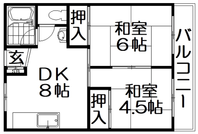 【清水谷コーポの間取り】