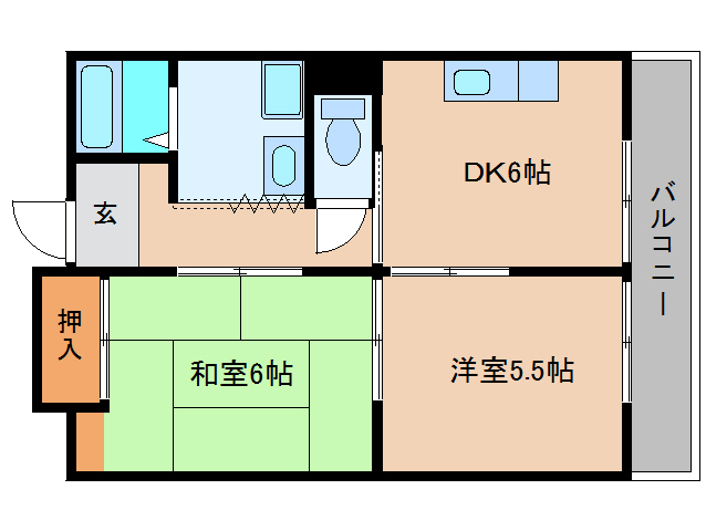 大和高田市北本町のマンションの間取り