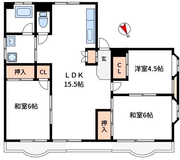 張替ビルの間取り