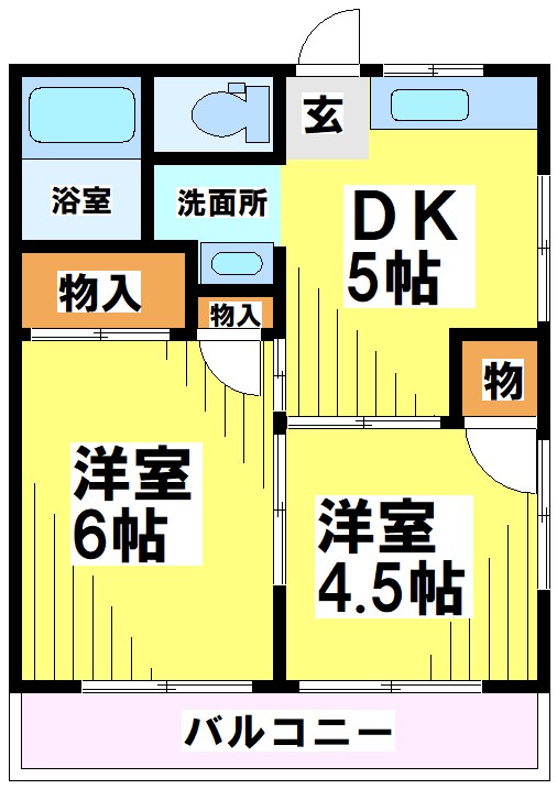 府中市白糸台のマンションの間取り