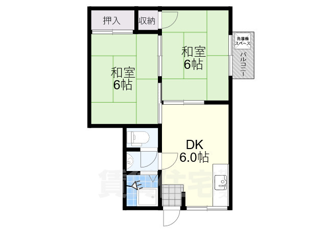 池田市荘園のマンションの間取り