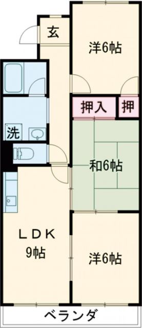 京都市右京区太秦皆正寺町のマンションの間取り