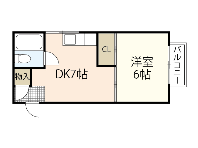 広島市安佐南区上安のマンションの間取り