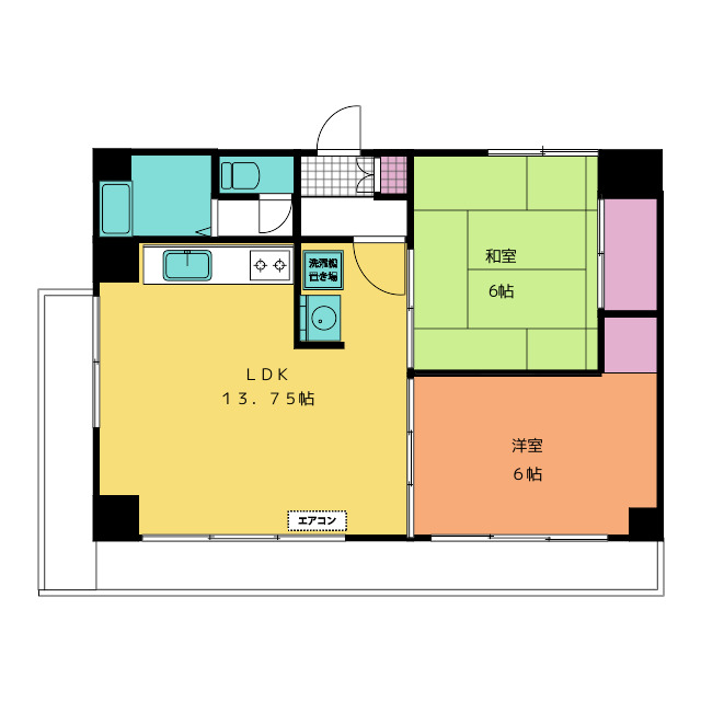 横山ハイツの間取り