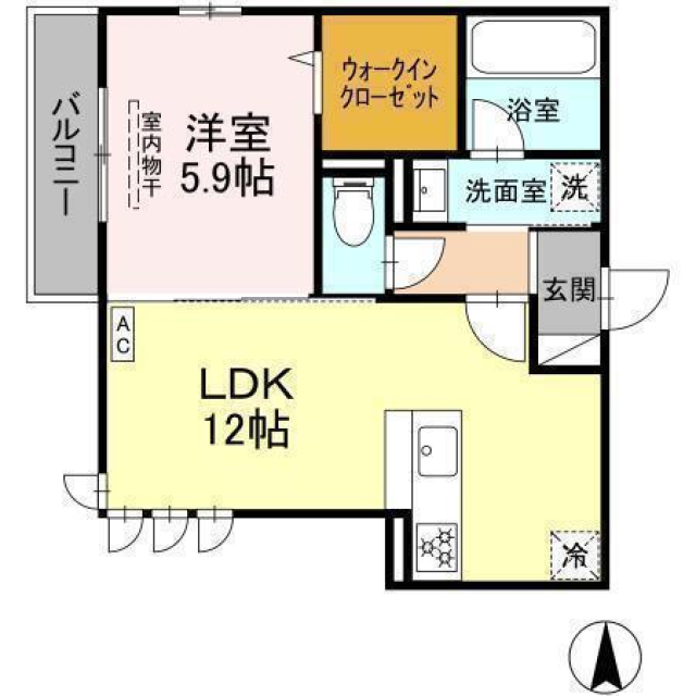 Ａｓａｋａｗａ１の間取り