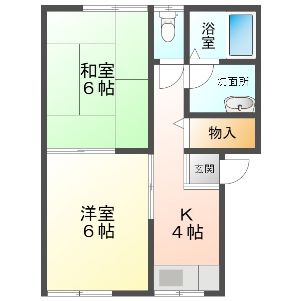 小川ハイツ２号の間取り