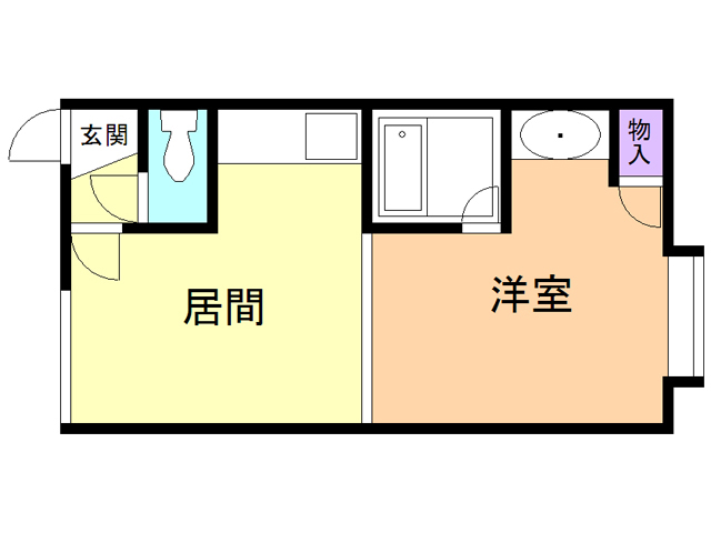 苫小牧市有明町のアパートの間取り