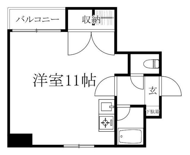 松山市喜与町のマンションの間取り