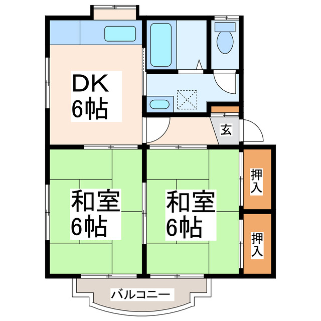 合志市豊岡のアパートの間取り