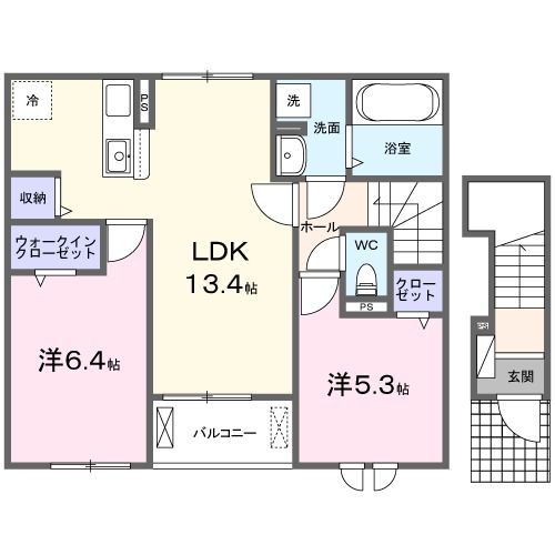 ヴィラージュ柞原　Iの間取り