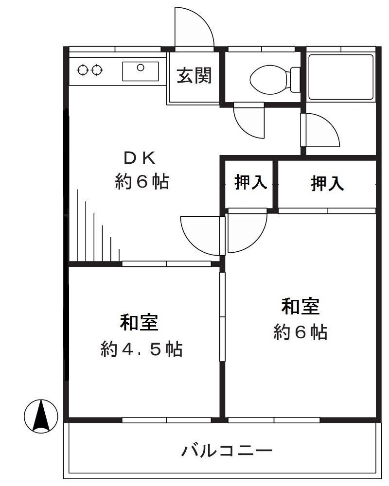 第1飯塚ハイツの間取り