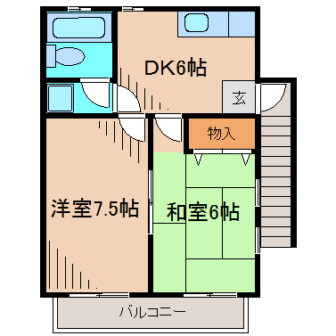 鎌倉市大町のアパートの間取り