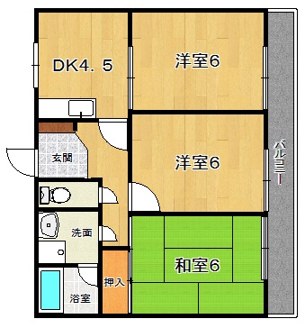 レイティー西大津１号館の間取り