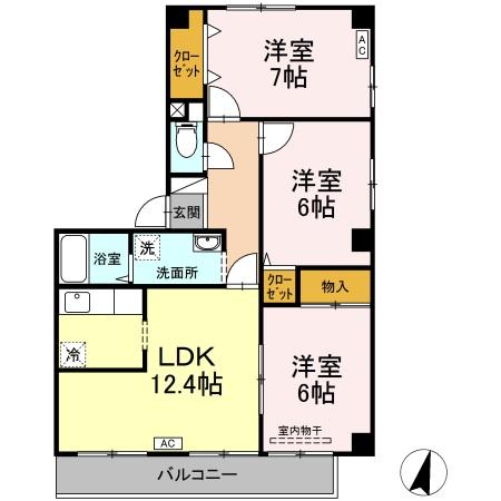 フォブール佐古B棟の間取り