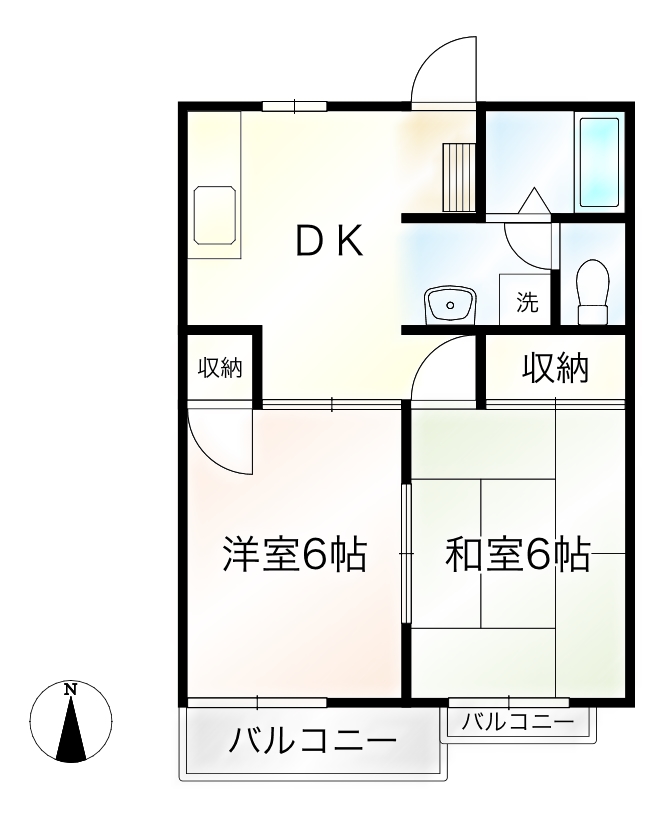 サンハイツ渡辺の間取り