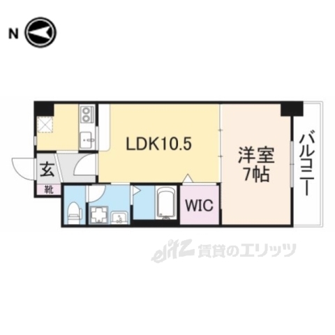 奈良市法華寺町のマンションの間取り