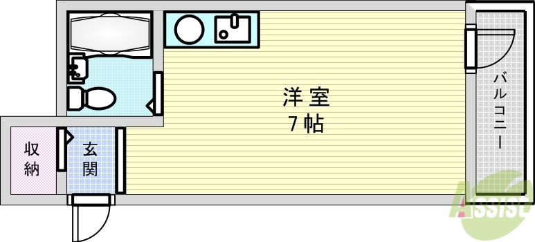 吹田市春日のマンションの間取り