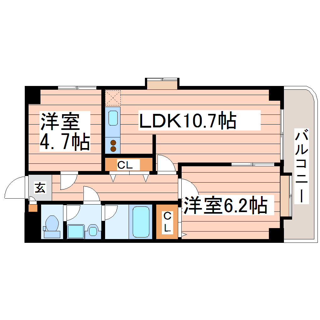 ベルメゾン新田東の間取り