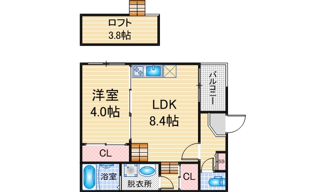 【グリュッグ神宮西の間取り】