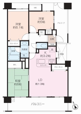 日神パレステージ久里浜海岸の間取り