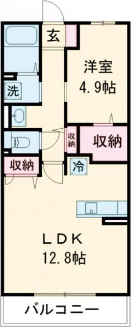 綾部市井倉新町のアパートの間取り