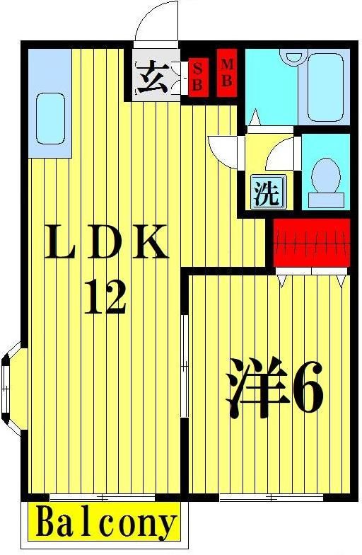 エルディム新栄の間取り