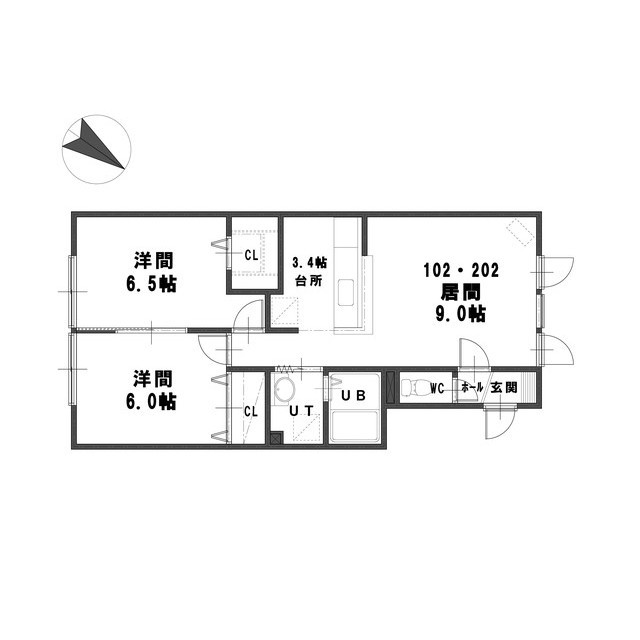 ルミエール３－８の間取り