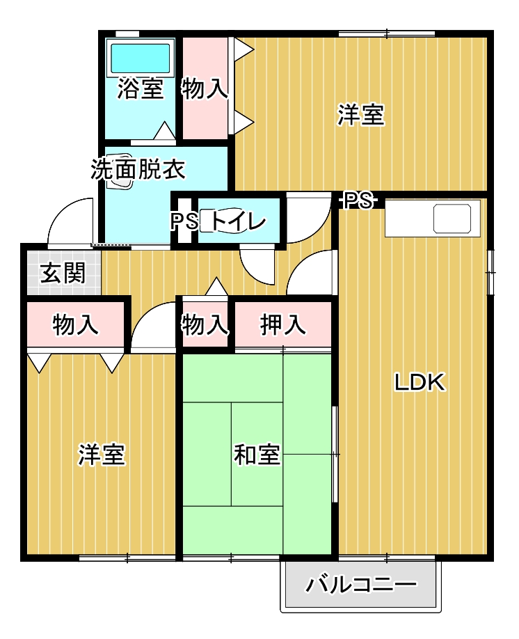 フローラ新栄C棟の間取り