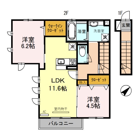 キャム月見山Iの間取り