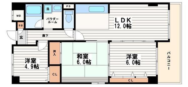 アストレア内淡路の間取り