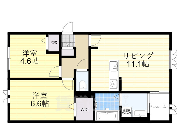 【明石市明南町のアパートの間取り】