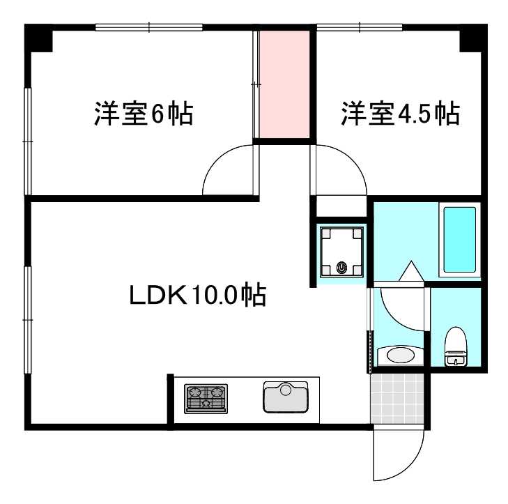 広島市南区翠のマンションの間取り