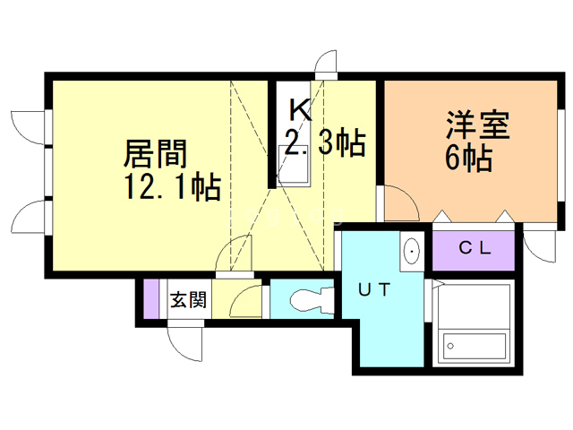 【オーベル１１条　Ｂの間取り】