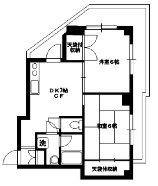 板橋区向原のマンションの間取り