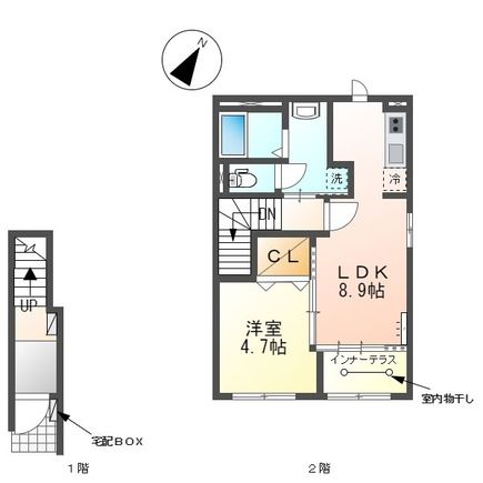 弥富市五明のアパートの間取り