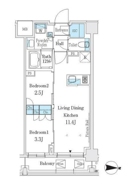 J.GRAN Court 品川西大井EASTの間取り