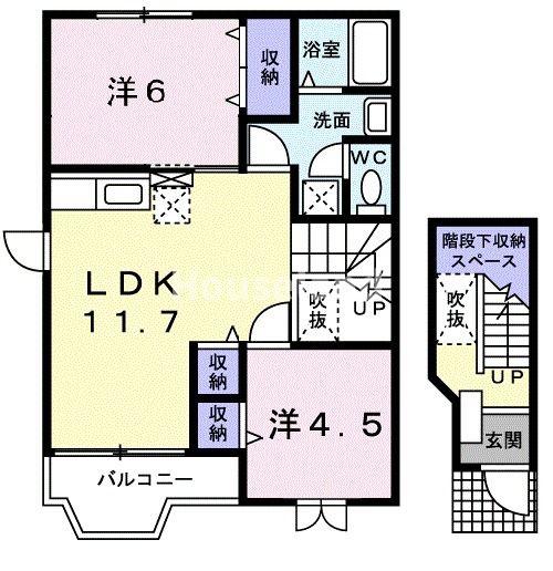 ラシーヌ　シバナカの間取り