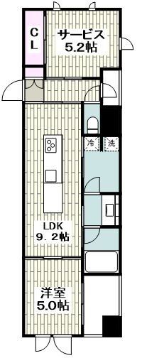 横浜市西区紅葉ケ丘のマンションの間取り